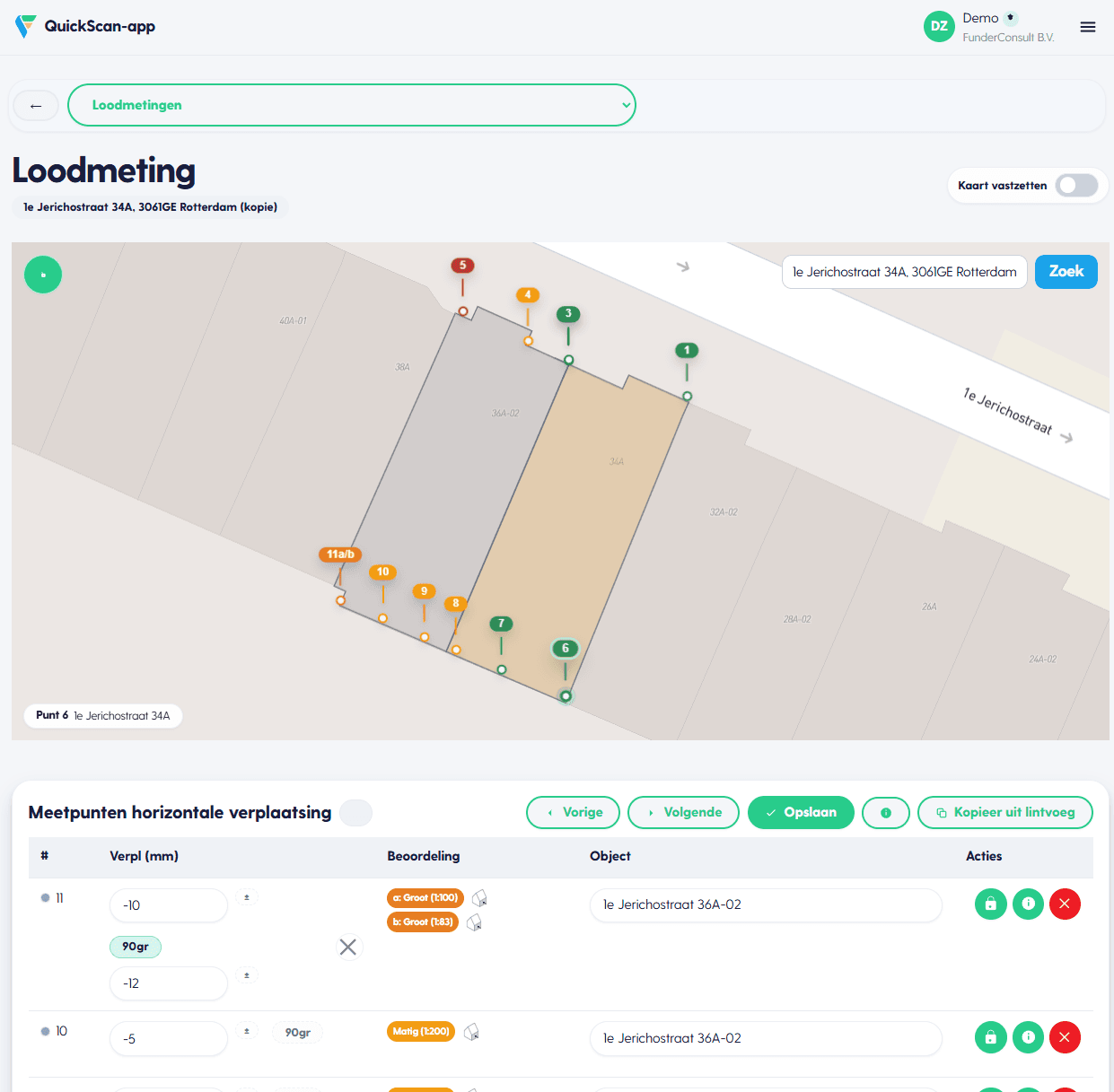 FunderScan — loodmeting