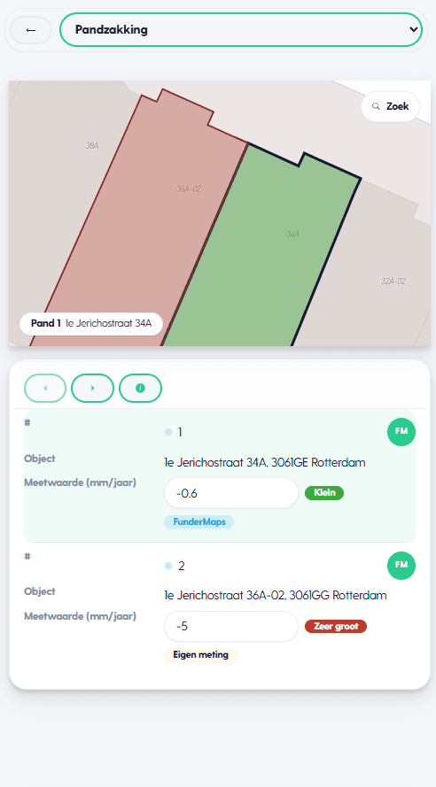 FunderScan op telefoon — pandzakking